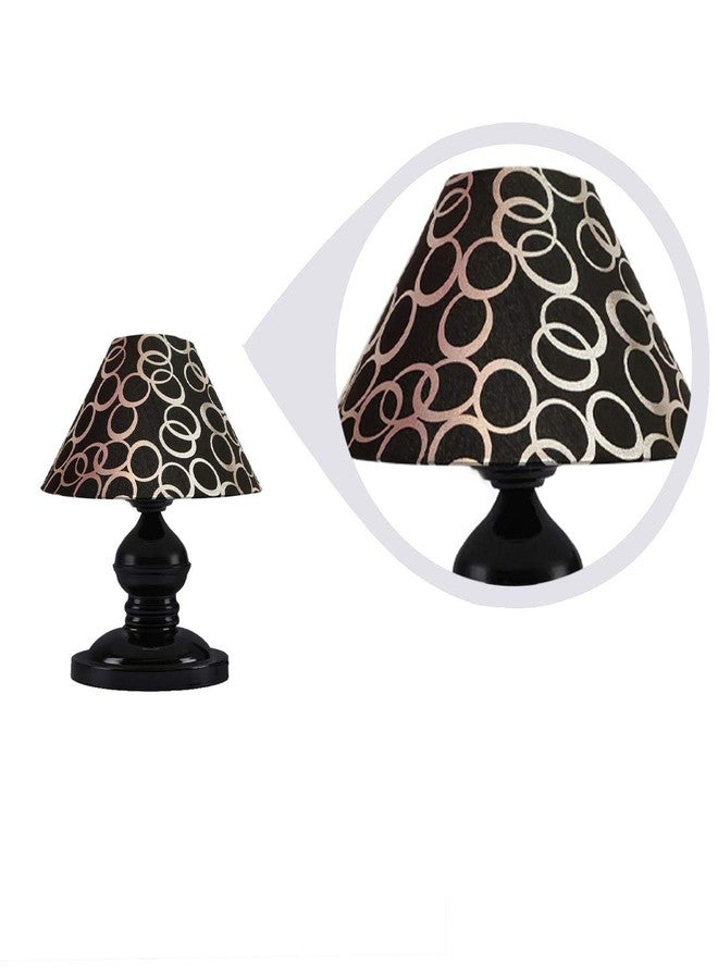 Improvhome Table LAMP with CONICAL Black Slver Ring Shade - Image 4