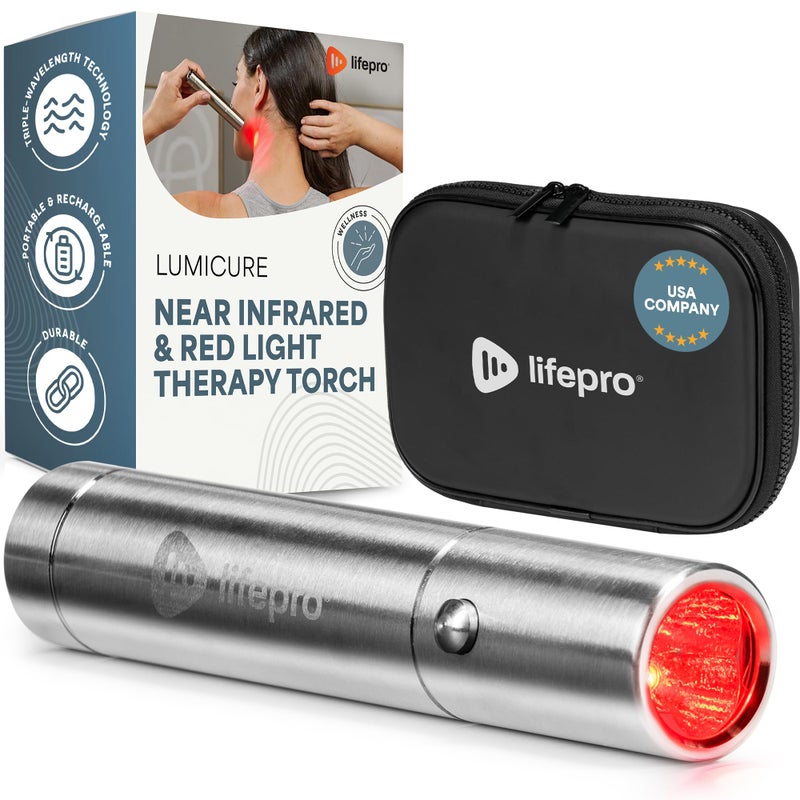 LifePro Near Infrared Red Light Therapy for Body Joints Muscles Wellness Support Lumicure Portable Red Light Therapy Torch with 630nm 660nm 850nm LEDs Support Daily Relaxation and Comfort - Image 2