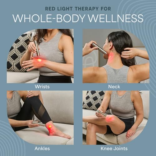LifePro Near Infrared Red Light Therapy for Body Joints Muscles Wellness Support Lumicure Portable Red Light Therapy Torch with 630nm 660nm 850nm LEDs Support Daily Relaxation and Comfort - Image 3