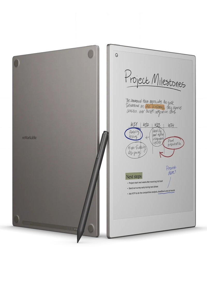 Remarkable reMarkable Paper Pro Bundle - 11.8” Color Digital Tablet with Marker Plus & Mosaic Basalt Keyboard Folio, Adjustable Reading Light, Real Paper Feel, and 14-Day Battery Life  - Image 5