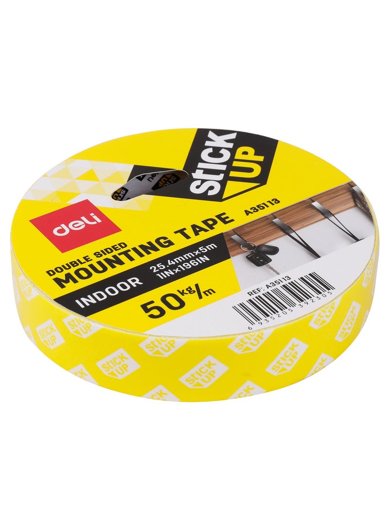 Deli EA35113 STICK UP EVA Foam Double-Sided Mounting Tape, 25.4mm x 5m x 1mm, Strong Adhesion, Easy-Tear, Low Odor - Image 2