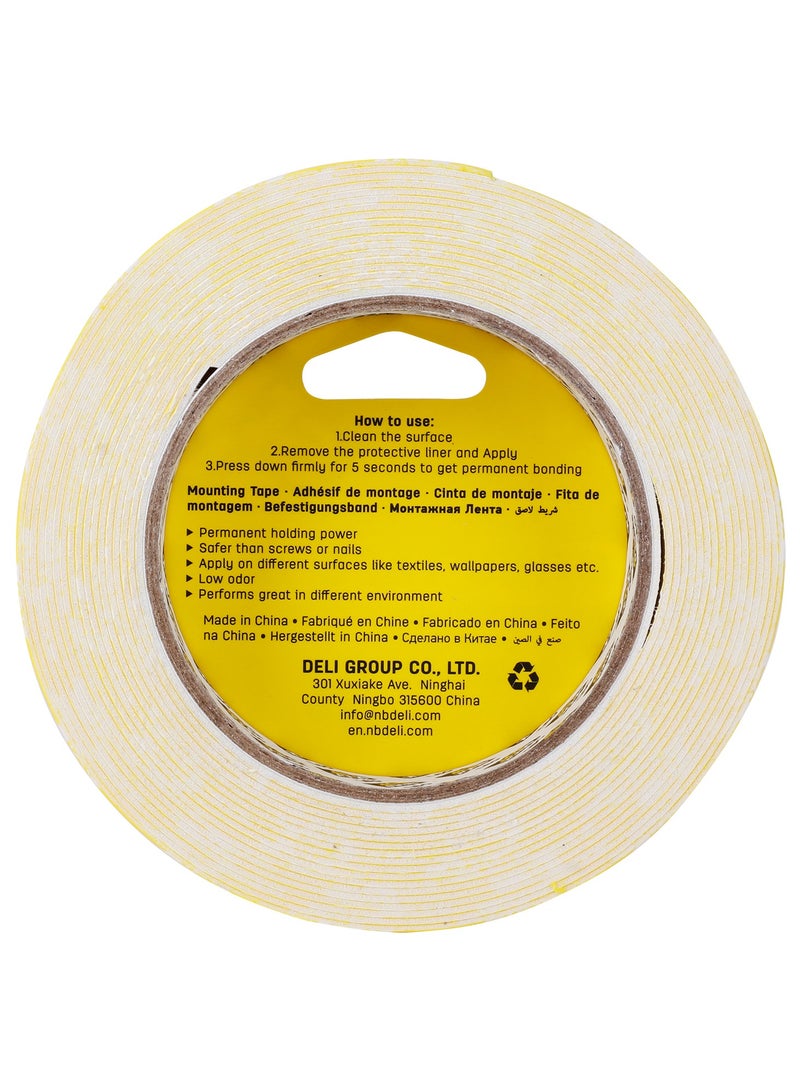 Deli EA35113 STICK UP EVA Foam Double-Sided Mounting Tape, 25.4mm x 5m x 1mm, Strong Adhesion, Easy-Tear, Low Odor - Image 4