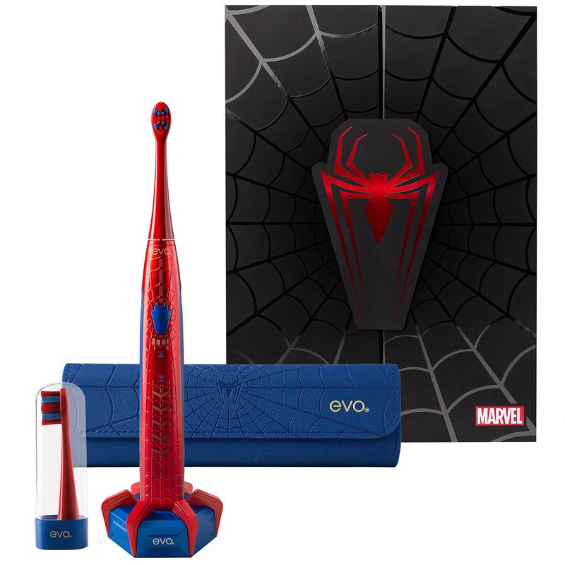 evo SPM-1 Spider-Man Rechargeable Sonic Toothbrush, Marvel Electric Toothbrush for Adults, Marvel Gifts, Soft Toothbrushes for Adults, Collector's Edition - Image 1