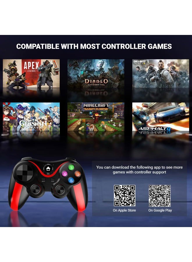 arVin Mobile Controller for iOS iPhone & Android Phone Samsung Galaxy, Wireless Gamepad Joystick Joypad with Phone Holder for MFi Games, Cloud Gaming, Call of Duty Mobile, Genshin Impact, Apex, Direct Play - Image 4