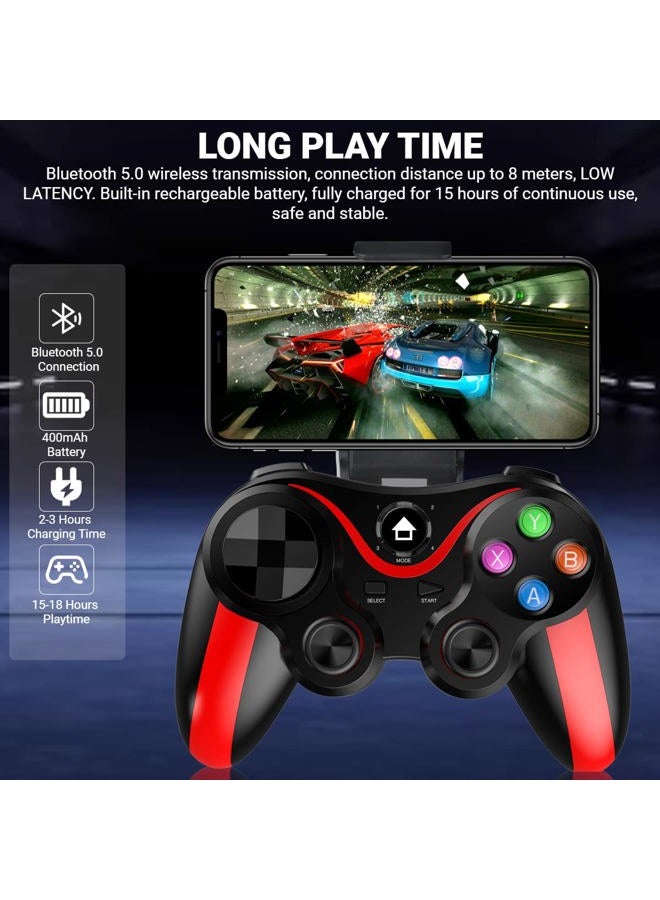 arVin Mobile Controller for iOS iPhone & Android Phone Samsung Galaxy, Wireless Gamepad Joystick Joypad with Phone Holder for MFi Games, Cloud Gaming, Call of Duty Mobile, Genshin Impact, Apex, Direct Play - Image 3