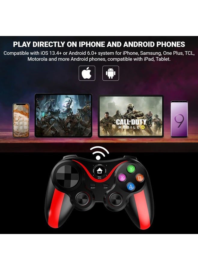 arVin Mobile Controller for iOS iPhone & Android Phone Samsung Galaxy, Wireless Gamepad Joystick Joypad with Phone Holder for MFi Games, Cloud Gaming, Call of Duty Mobile, Genshin Impact, Apex, Direct Play - Image 2