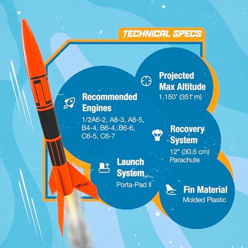 Estes Alpha III Launch Set, 12 years and up with Adult Supervision if under 12, Black,Orange - Image 5