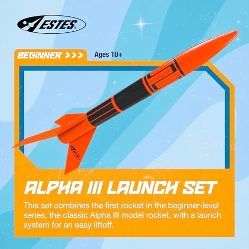 Estes Alpha III Launch Set, 12 years and up with Adult Supervision if under 12, Black,Orange - Image 2
