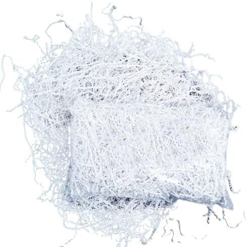 PackSmith White Crinkle Paper for Gift Wrapping Basket Filling Reusable EnvironmentFriendly 1kg 80gsm Set of 1 - Image 2