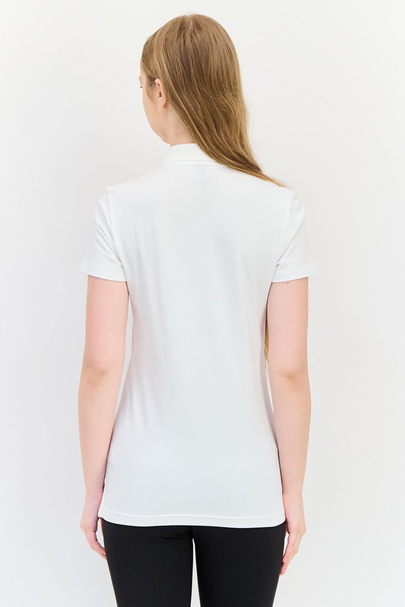 PUMA Women Sportswear Fit Embroidered Logo Short Sleeves Outdoor Polo, White - Image 4