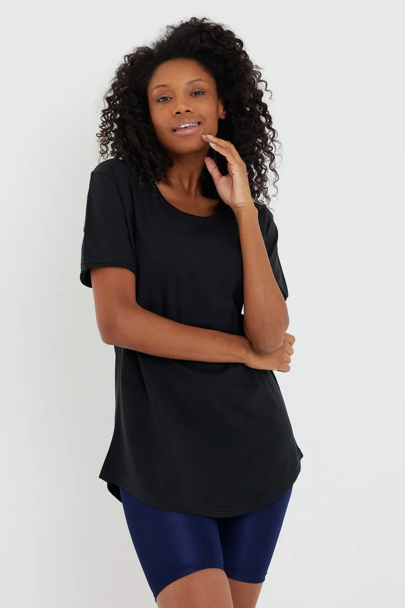 Cool Tarz Cool Style Style Cool Women Black Dirty Collar Loose T-SHIRT-XKTCPS001R16S