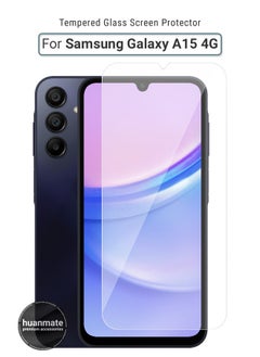 Samsung Galaxy A15 4G Tempered Glass Screen Protector – High Transparency, Delicate Touch, Anti-Explosion, Smooth Arc Edges, Easy Installation, Screen Protector for Samsung Galaxy A15 4G