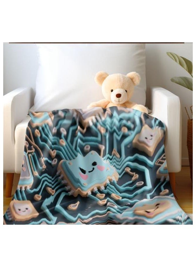 general Children's or student cartoon flannel thin blanket (warm and comfortable, suitable for sleep, games) 100cm*150cm - Image 1