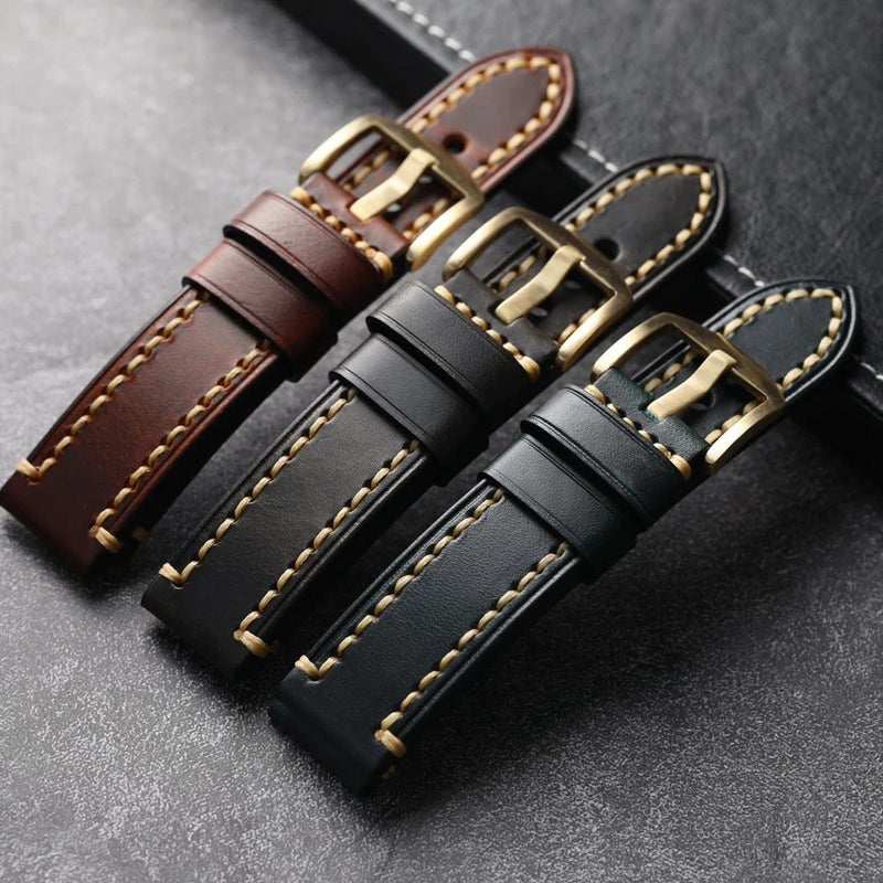 Bluejw High Quality Cowhide Leather Watch Strap Replacement for Luxury Watches – 20mm 22mm 24mm Wrist Band - Image 4