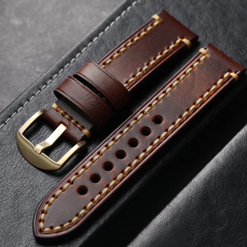 Bluejw High Quality Cowhide Leather Watch Strap Replacement for Luxury Watches – 20mm 22mm 24mm Wrist Band - Image 3