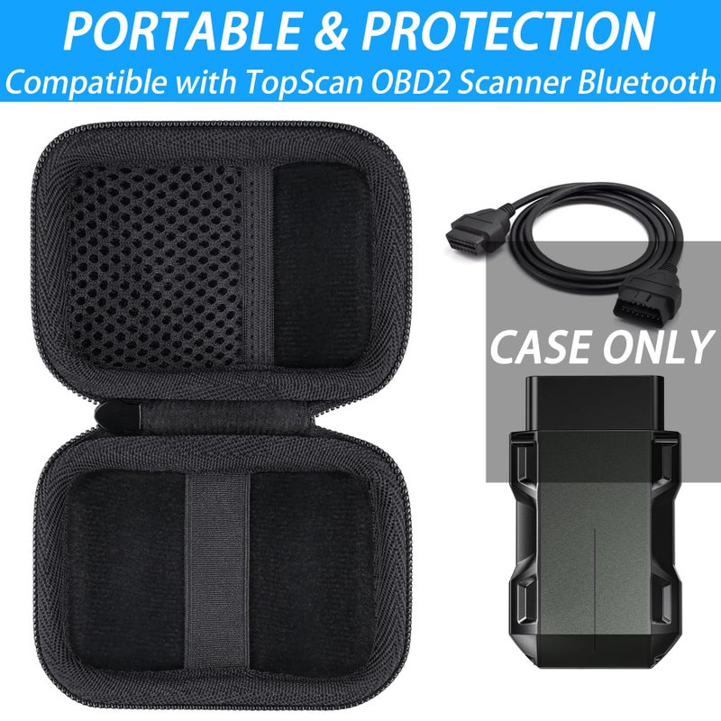 Khanka TOPDON TOPDON Topscan OBD2 Scanner Bluetooth Hard Case Carrying Bag for Topscan OBD2 Diagnostic Tool (Case Only) - Image 2