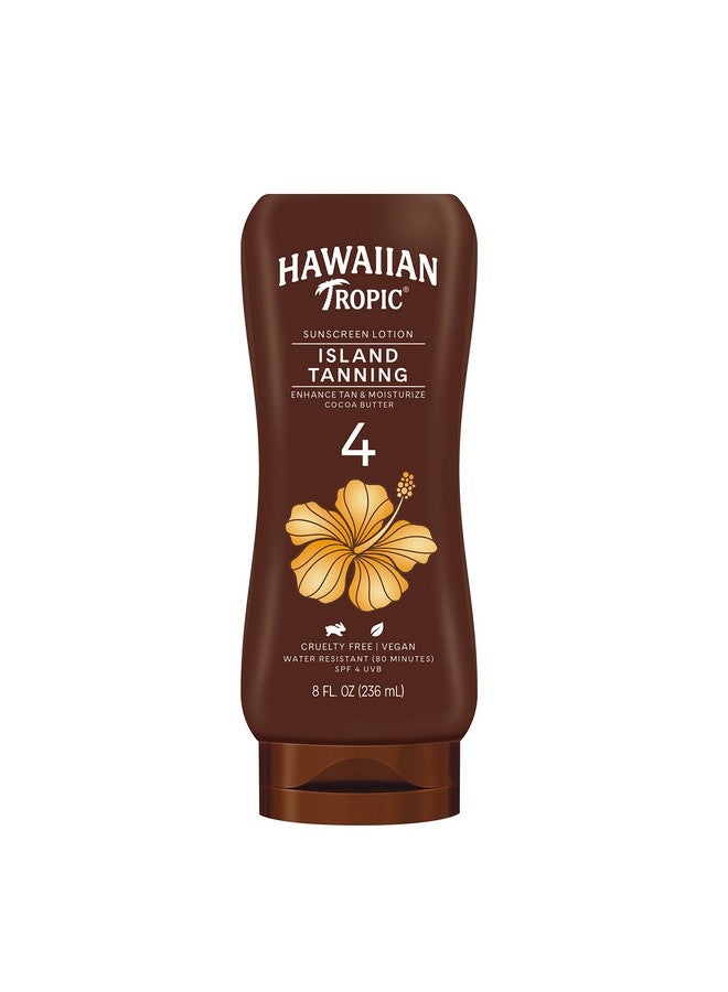 Hawaiian Tropic Sunscreen Protective Dark Tannning Sun Care Sunscreen Lotion, Cocoa Butter - SPF 4, 8 Ounce - Image 1