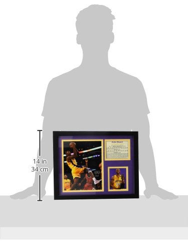 Legends Never Die "Kobe Bryant Gold Jersey Framed Photo Collage, 11 x 14-Inch, Black - Image 3