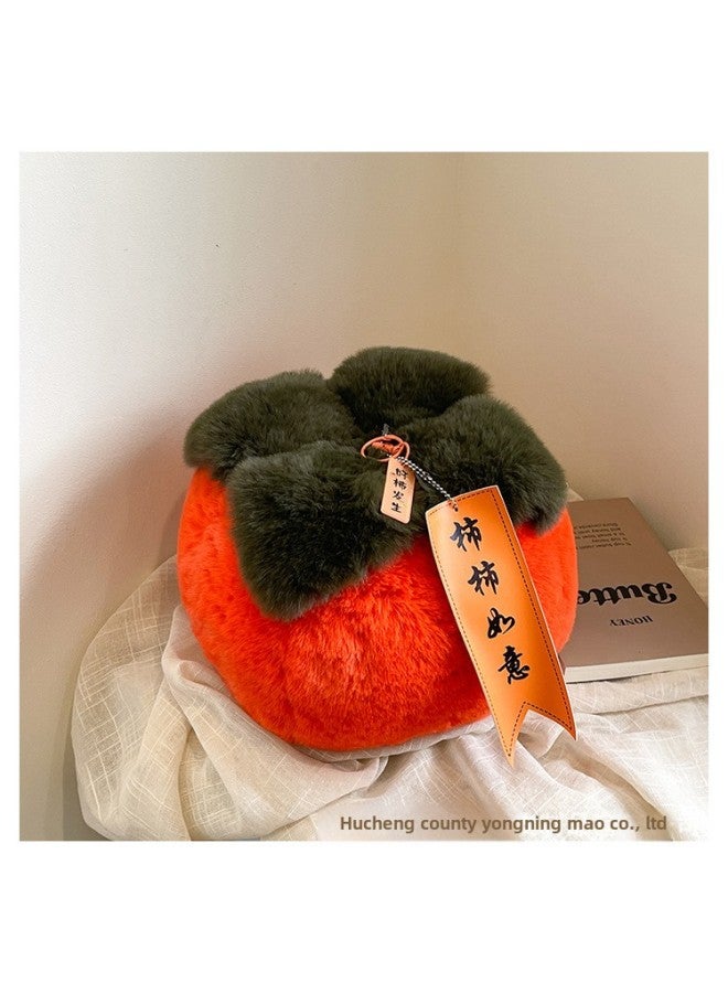 Imitation Rex Rabbit Fur Large Good Things Happen Persimmon Moving Gifts House Layout Creative Gifts Car Decoration Gifts-Specifications:30# - Image 1