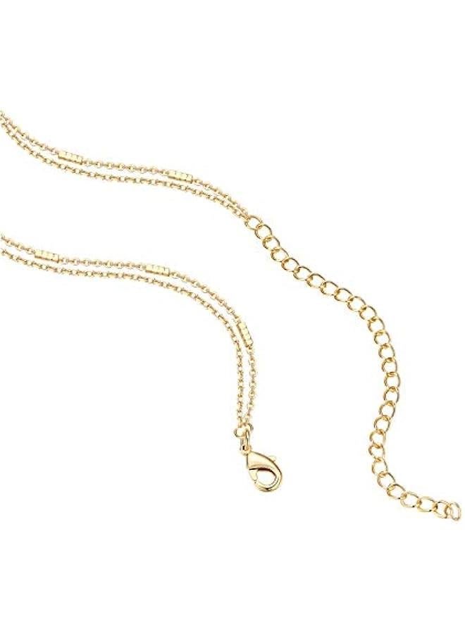 PAVOI 14K Gold Plated Layering Necklaces | Stylish Minimalist Design Pendant Necklaces | Bar, Circle, Lotus, Disc, Dog Tag, Horizontal Bar Pendants for Women  - Image 5