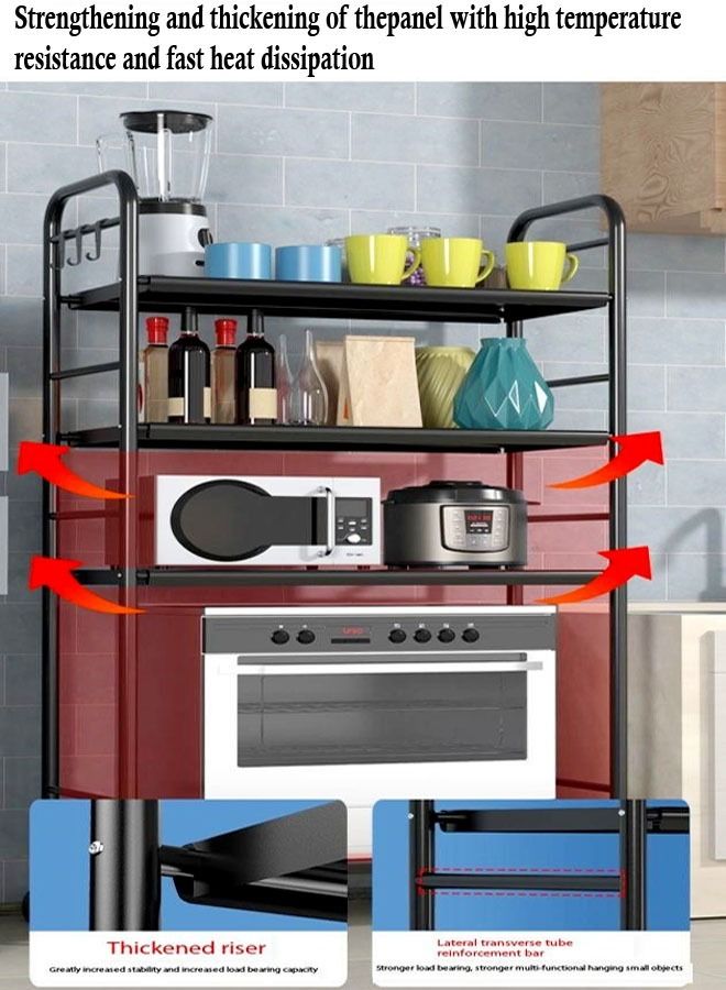 C&C Home 5 Tiers Multifunctional Moveable Kitchenware Storage Cabinet Portable Stand Countertop Home Kitchen Shelves and Organizer 70 x 33 x 133 cm  - Image 5
