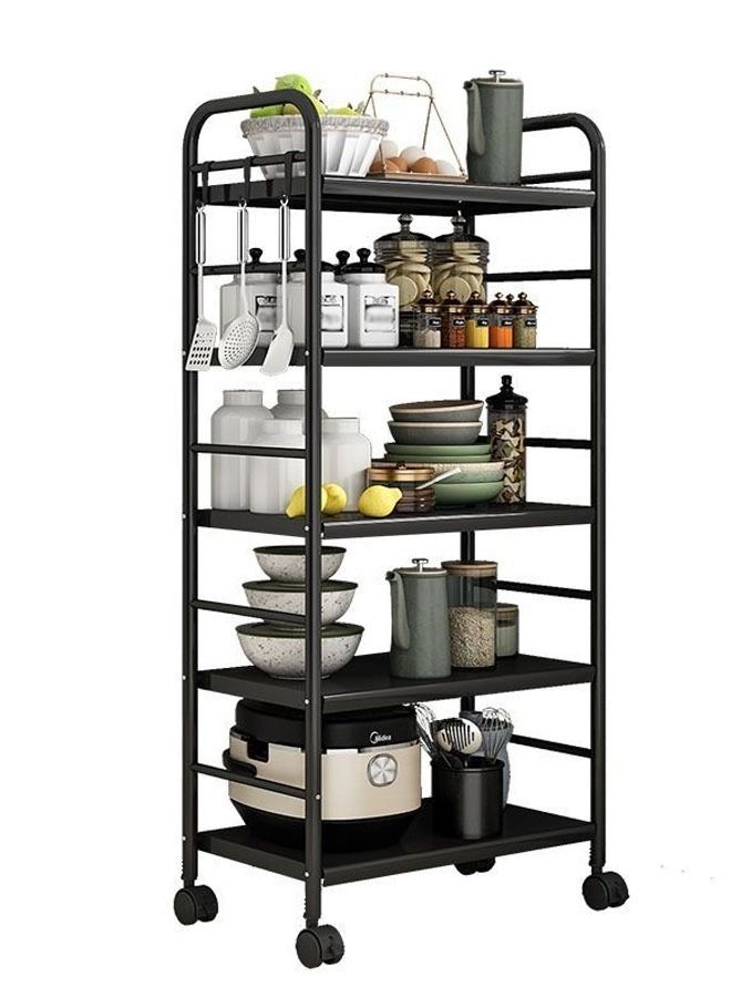 C&C Home 5 Tiers Multifunctional Moveable Kitchenware Storage Cabinet Portable Stand Countertop Home Kitchen Shelves and Organizer 70 x 33 x 133 cm  - Image 2