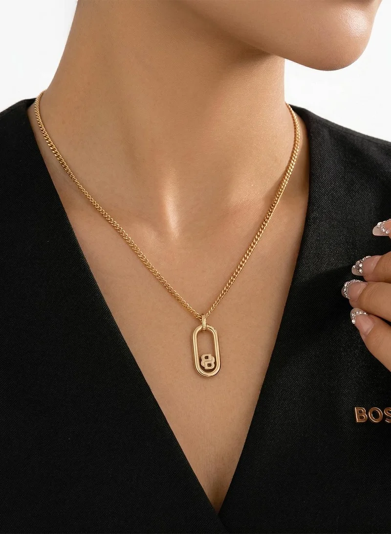 BOSS  Double B Swing Necklace with a Double B Charm - 1580627 for Women | Best Price UAE