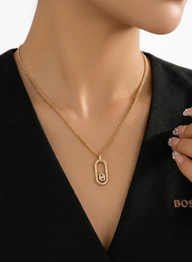BOSS Double B Swing Necklace with a Double B Charm - 1580627