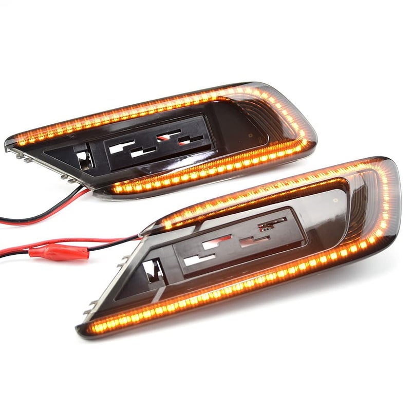 2pcs Dynamic Sequential LED Side Fender Marker Light Lamp Indicator Compatible with Mini Cooper F54 Clubman 2015-2021 - Image 1