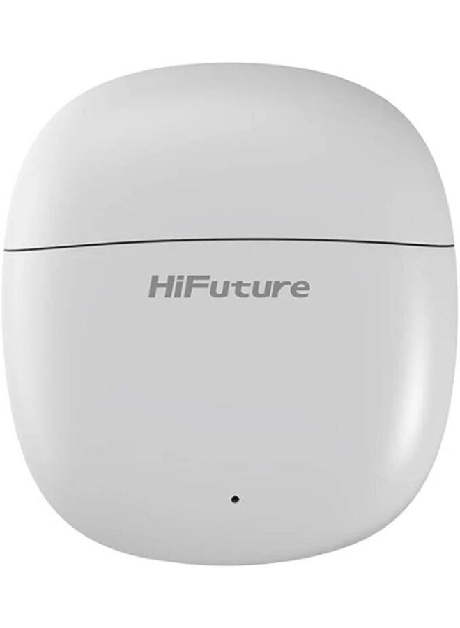 HiFuture هاي فيوتشر كولور بودز 2 سماعات أذن لاسلكية حقيقية، ميكروفون مدمج، تحكم باللمس الذكي، صوت جهير مدمج، أبيض - Image 2