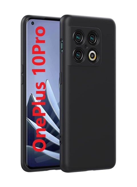 Silicone Case for Oneplus 10 Pro, soft touch Body Protective Case, Shockproof cover Black