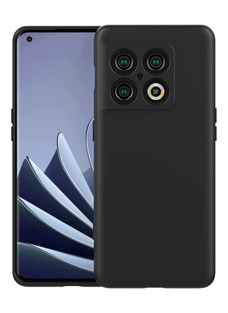 Silicone Case for Oneplus 10 Pro, soft touch Body Protective Case, Shockproof cover Black