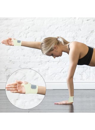2 PCS Ultra Thin Wrist Brace for Carpal Tunnel, Elastic Wrist Wraps for Arthritis and Tendonitis, Wrist Straps Support, Pain Relief, Compression and Support for Fitness Enthusiasts (Skin Tone) - view 5