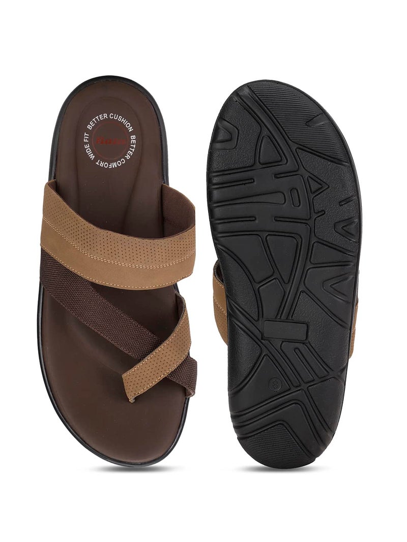 Bata Volder Toe Ring Men's Tan Sandals - 9 UK (8713240) - Image 4