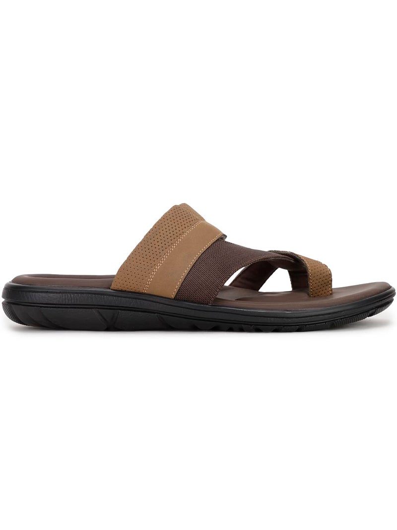Bata Volder Toe Ring Men's Tan Sandals - 9 UK (8713240) - Image 2