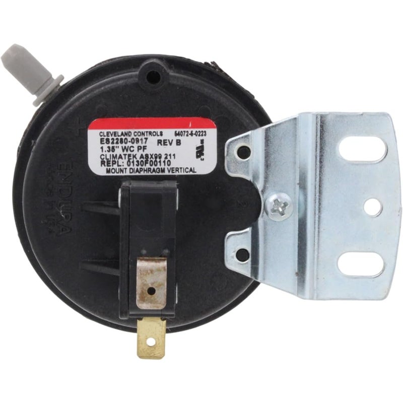 ClimaTek Furnace Vent Air Pressure Switch - Fits Goodman Amana Part # 0130F00110 1.35" WC - Image 4