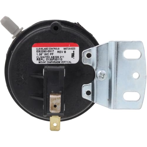 ClimaTek Furnace Vent Air Pressure Switch - Fits Goodman Amana Part # 0130F00110 1.35" WC - Image 1