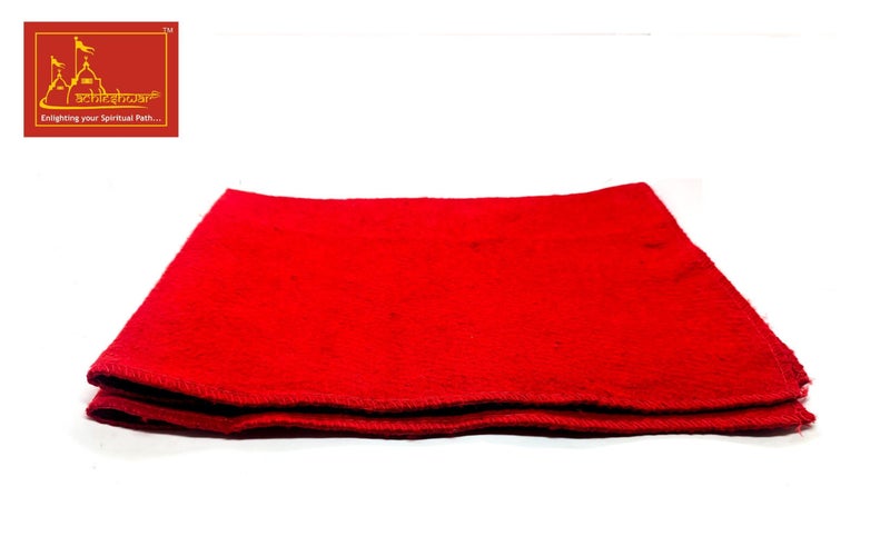 Achleshwar Premium Woolen Aasan | Meditation & Prayer Mat | Soft Comfortable Rectangular Sitting Mat | Red | 24 x 30 Inch - Image 4