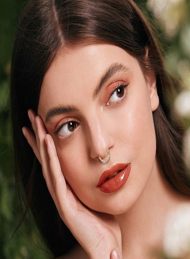 ONESING Gold Septum Rings 16G Surgical Steel Septum Jewelry Hypoallergenic Clicker Helix Daith Tragus Cartilage Hoop Lip Rings Septum Piercing for Women Men 8mm - Image 5