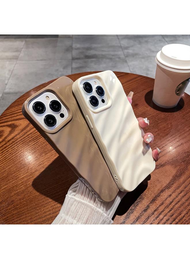 S-TOP Case For iPhone 15 Solid Color Wave Texture TPU Phone Case - Image 3