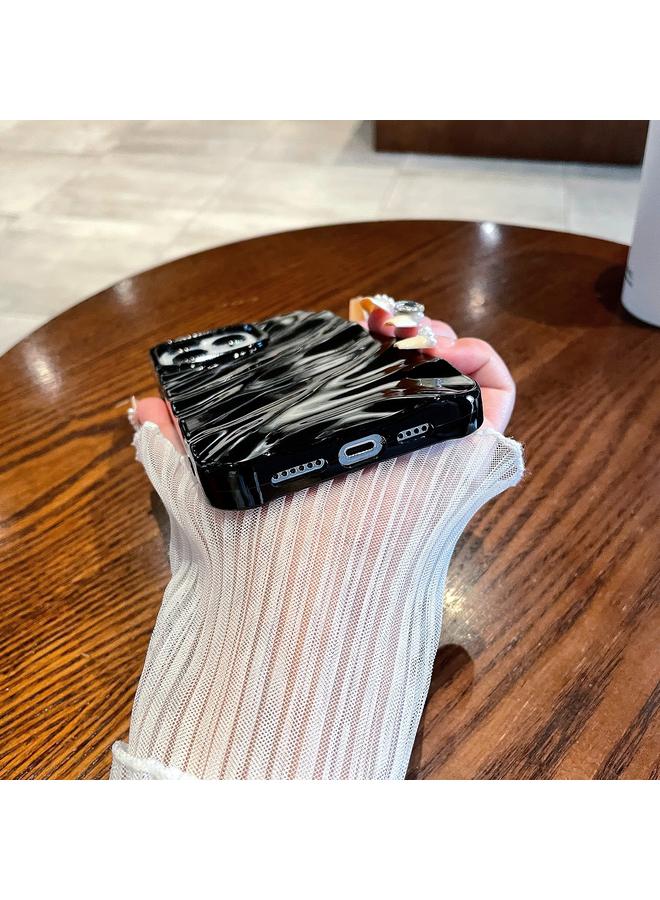 S-TOP Case For iPhone 15 Solid Color Wave Texture TPU Phone Case - Image 5