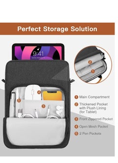 التمريض الجوي حقيبة Skycare Crossbody لأجهزة التابلت تناسب حقيبة كمبيوتر محمول مقاس 11-13 بوصة، وحقيبة iPad خفيفة الوزن ومحمولة لحمل مريح  - Image 2