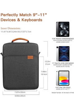 التمريض الجوي حقيبة Skycare Crossbody لأجهزة التابلت تناسب حقيبة كمبيوتر محمول مقاس 11-13 بوصة، وحقيبة iPad خفيفة الوزن ومحمولة لحمل مريح  - Image 3