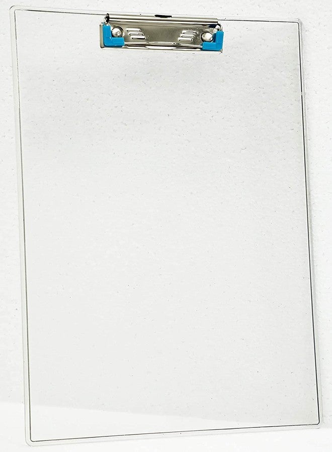 Shining Zon Acrylic Unbreakable Clipboard Writing Pad, for Office, Exam Board for Kids/Students, Transparent Exam Pad, Examination Clipboard Size 9.5 x 13.5 Inches (Pack of 2) - Image 1