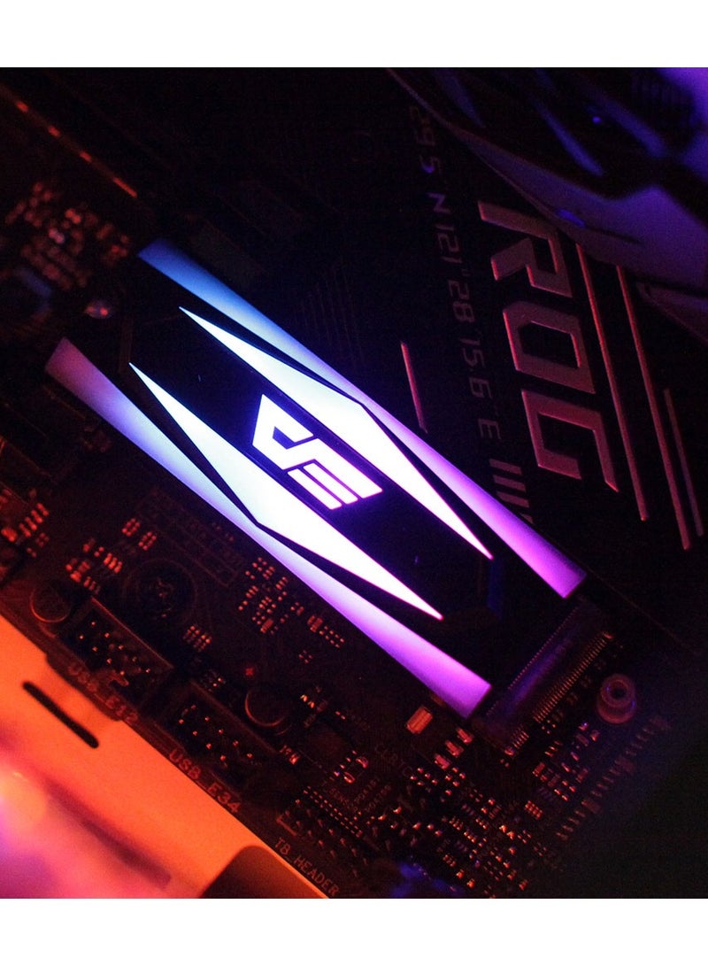 DM2 RGB M.2 2280 ARGB Heat Sink SSD Heatspreader - Image 4