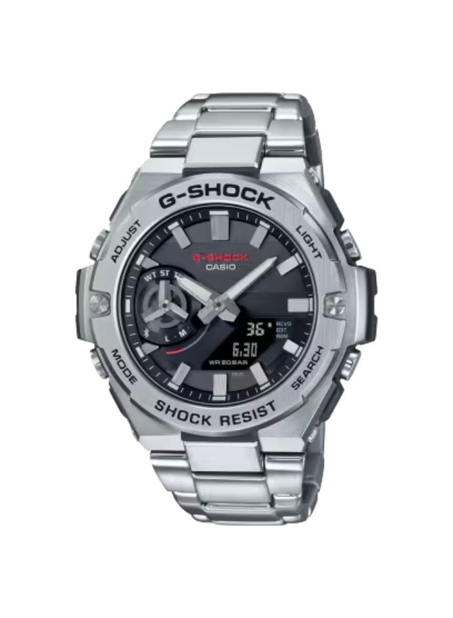 جي شوك ساعة رجالية ستانلس ستيل تناظرية رقمية -- - . مم - Image 1