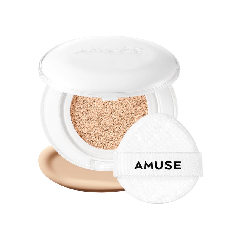 Amuse SEOUL Ceramic Skin Perfector Cushion Foundation 03 HONEY  Longlasting Lightweight Semimatte Flawless Coverage Hypoallergenic Vegan Korean Beauty 15g  052oz