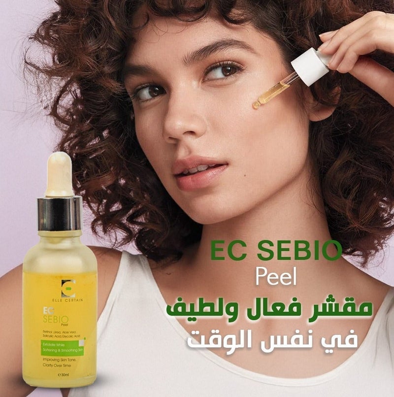 ELLE CERTAIN EC Sebio Peel for Oily Skin  Skin Brightening & Renewal Peel, Dark Spot & Pigmentation Removal, Smooth Texture, 30 ml - Image 4