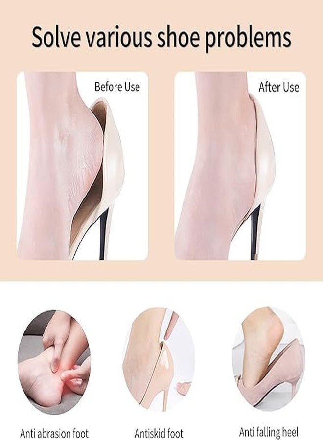 UDHVREKH Self Adhesive Protector Heel Liner Cushions for Shoes, Boots, and Sandals Soft and Breathable Heel Liner pads Comfort for Loose Shoes Prevent Heel Slip Foot Pain Rubbing Back of Heel Pads Foot Care Men Women - Image 3
