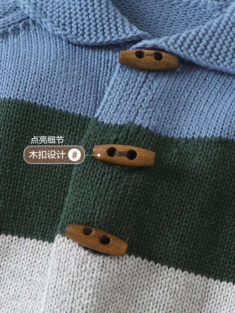 Kaka Panda Baby Clothes Polo Cardigan Jacket Spring Clothing Spring & Fall Boys And Girls Baby Kidsren'S Clothing Kidsren'S Tops - Image 5